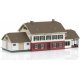 Himmelreich Train Station -- Laser-Cut Card Kit - 5-3/4 x 15-1/8 x 5-1/4′ 38.4 x 14.7 x 13.4cm, HO Marklin, Inc 72793