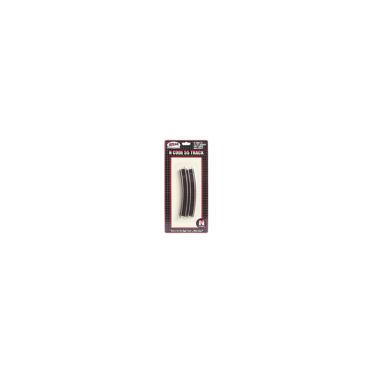 Code 55 Track w/Nickel-Silver Rail & Brown Ties -- 11-1/4′ Radius Full Curve pkg(6), N Atlas Model Railroad Co. 2012