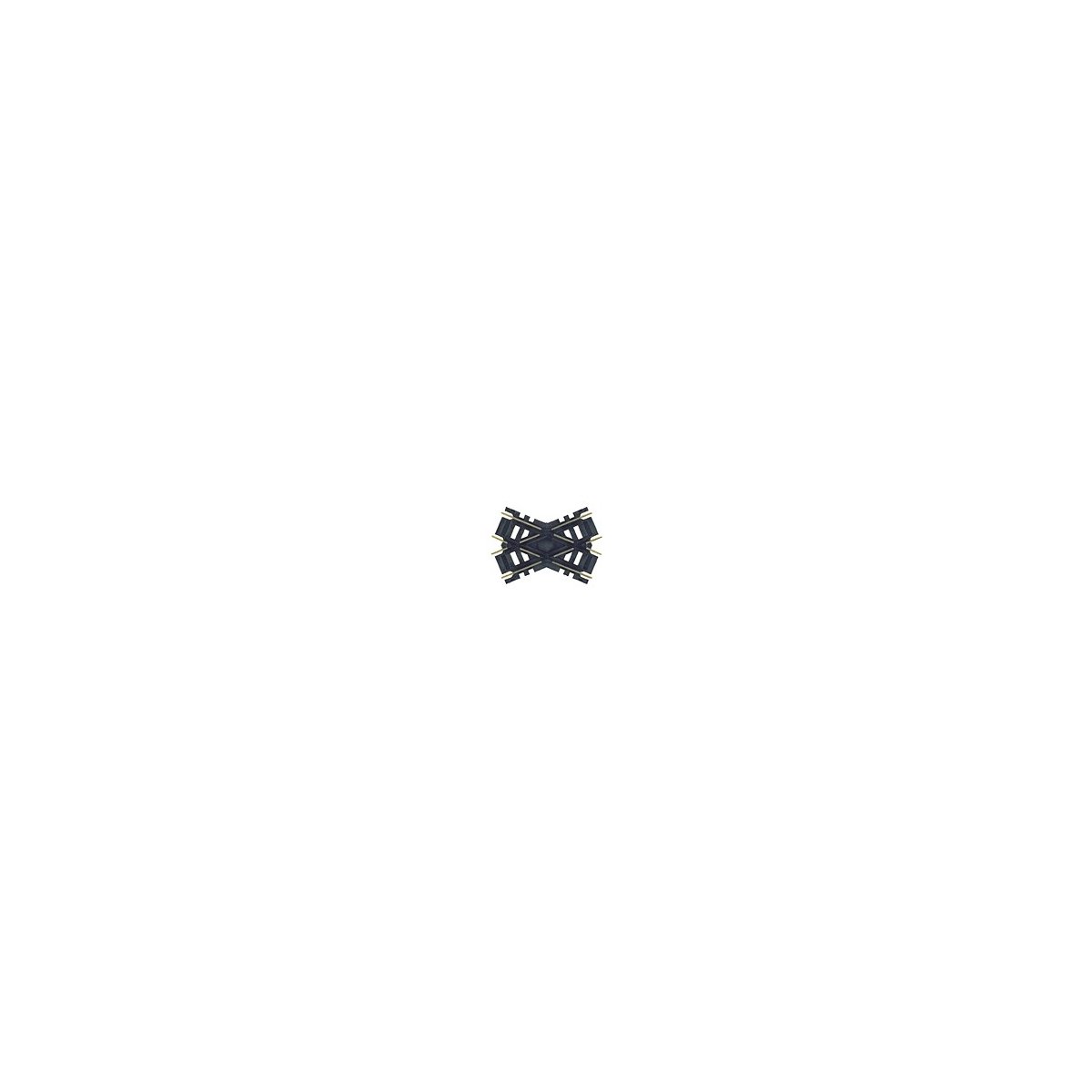 Custom-Line(R) Crossing - Code 100 -- 45-Degree, 3′ 7.6cm, Black Ties, HO Atlas Model Railroad Co. 174