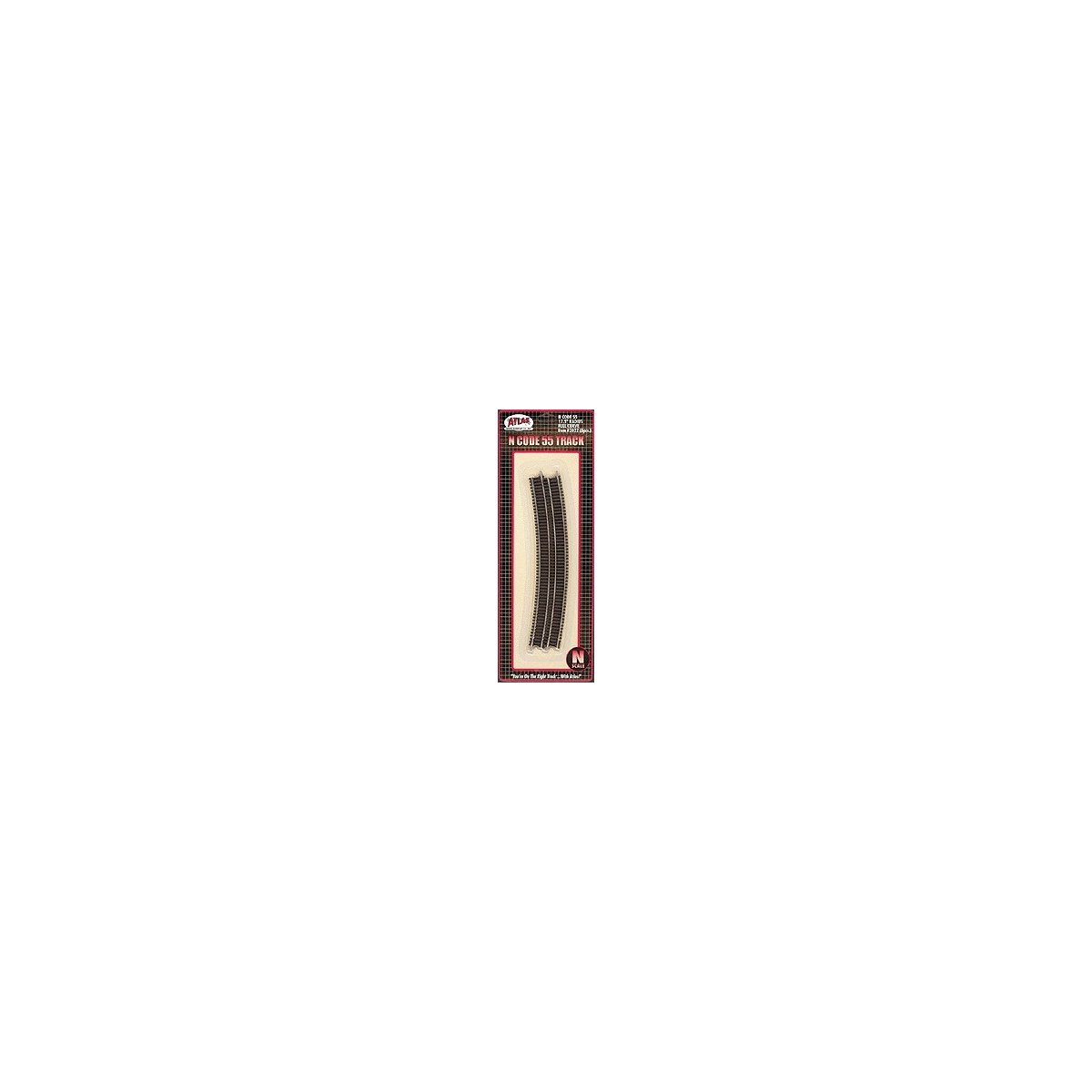 Code 55 Track w/Nickel-Silver Rail & Brown Ties -- 17-1/2′ Radius Full Curve pkg(6), N Atlas Model Railroad Co. 2022