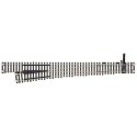 Code 100 Custom Line(R) Mark IV Turnout -- No. 8, Left Hand, HO, Atlas Model Railroad Co. 285