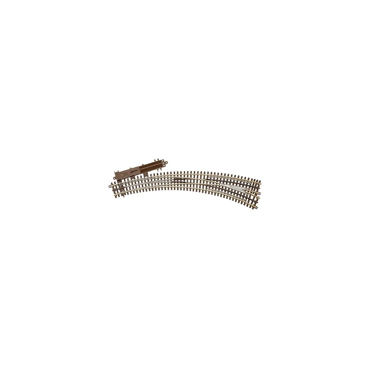 21st Century Track System(TM) Nickel Silver Rail w/Brown Ties - 3-Rail -- O72/O54 Curved Right Hand Turnout, O Atlas O 6078