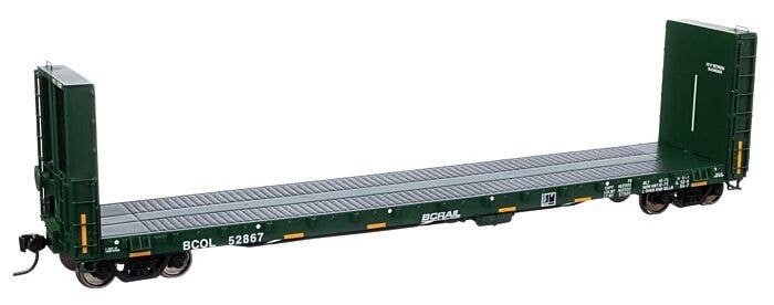 50′ CC&F Bulkhead Flatcar - Ready to Run -- British Columbia BCOL 52867, HO, WalthersProto 104347