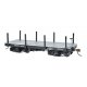 18′ Wood Flatcar - Spectrum(R) -- Data Only (black) pkg(2), On30, Bachmann Industries 26512