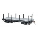 18′ Wood Flatcar - Spectrum(R) -- Data Only (black) pkg(2), On30, Bachmann Industries 26512