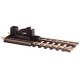 Bumper -- Code 100 Nickel-Silver Rail, Black Ties, HO Atlas Model Railroad Co. 843