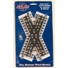 21st Century Track System(TM) Nickel Silver Rail w/Brown Ties - 3-Rail -- 45-Degree Crossing, O Atlas O 6081