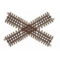 21st Century Track System(TM) Nickel Silver Rail w/Brown Ties - 3-Rail -- 60 Degree Crossing, O Atlas O 6083