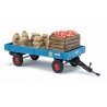 Low-Side Trailer w/Apple Load - Assembled -- Blue, HO Busch Gmbh & Co Kg 44995