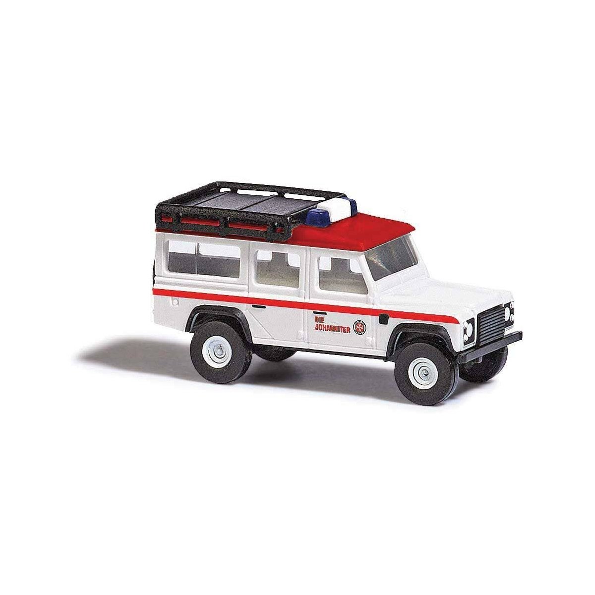 Land Rover - Assembled -- Johanniter (white, red, German Lettering), N Busch Gmbh & Co Kg 8380