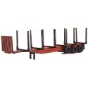 Logging Trailer (Unpainted Metal Kit) -- 40′ with Working Tag Axle, HO, Custom Finishing 5008