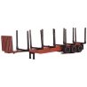 Logging Trailer (Unpainted Metal Kit) -- 40′ with Working Tag Axle, HO Custom Finishing 5008