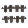 Plastic-Insulated Transition Rail Joiners pkg(8) -- Code 250 to 205, G Micro Engineering 26007
