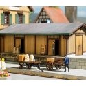 2 Wooden Baggage Carts w/Accessories -- 2 Different Styles of Carts w/Luggage & Barrels, HO, Busch Gmbh & Co Kg 1625