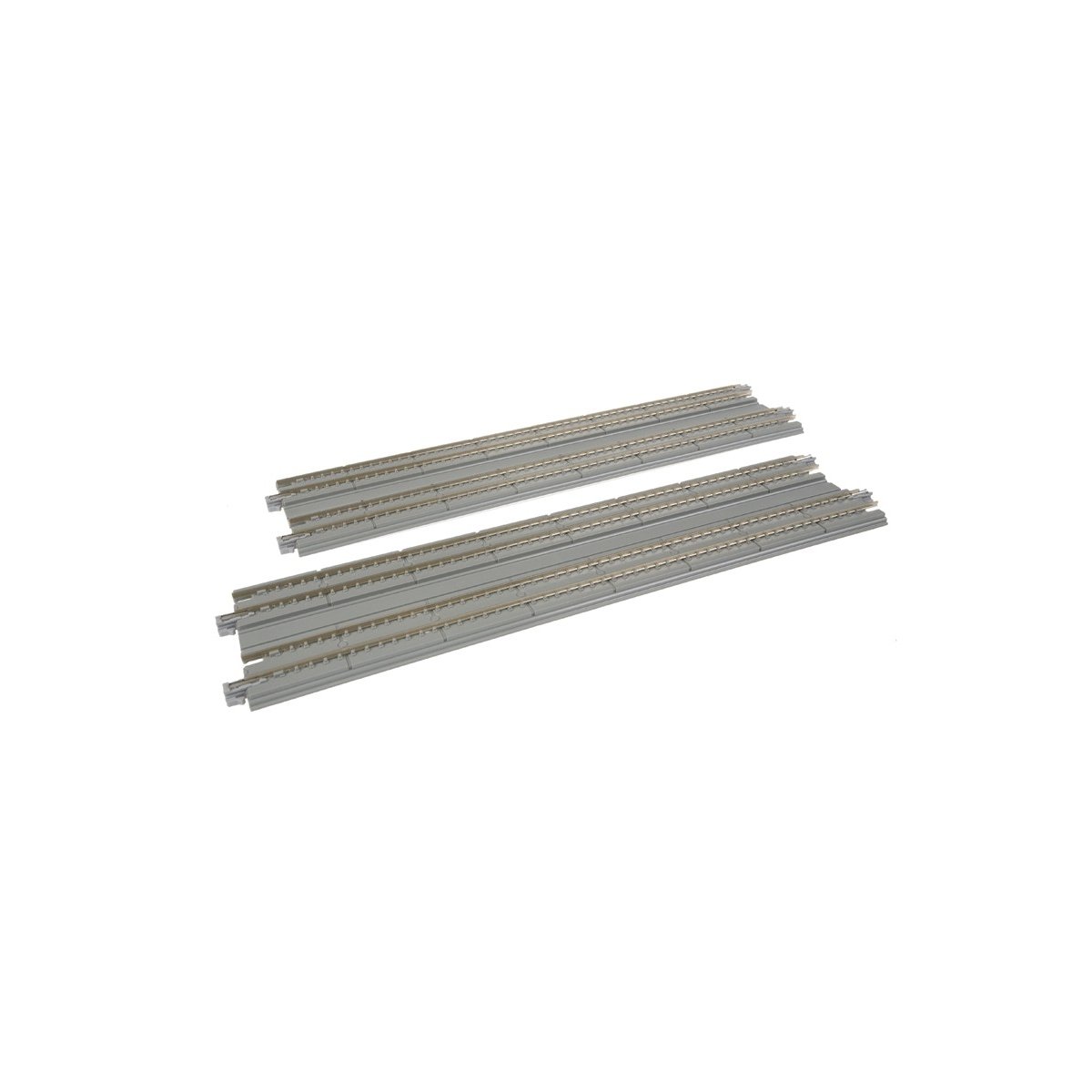 Straight Double Concrete Slab Track - Unitrack -- 9-3/4′ 24.8cm pkg(2), N Kato USA Inc 20006