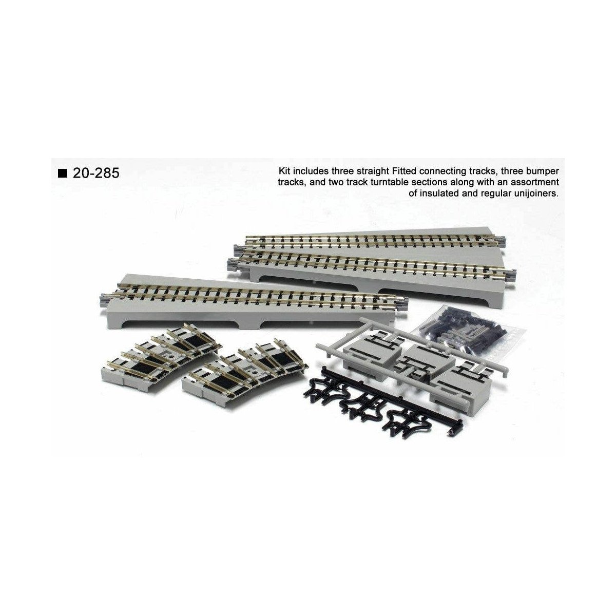 Straight Turntable Extension Track Set - Unitrack, N Kato USA Inc 20285