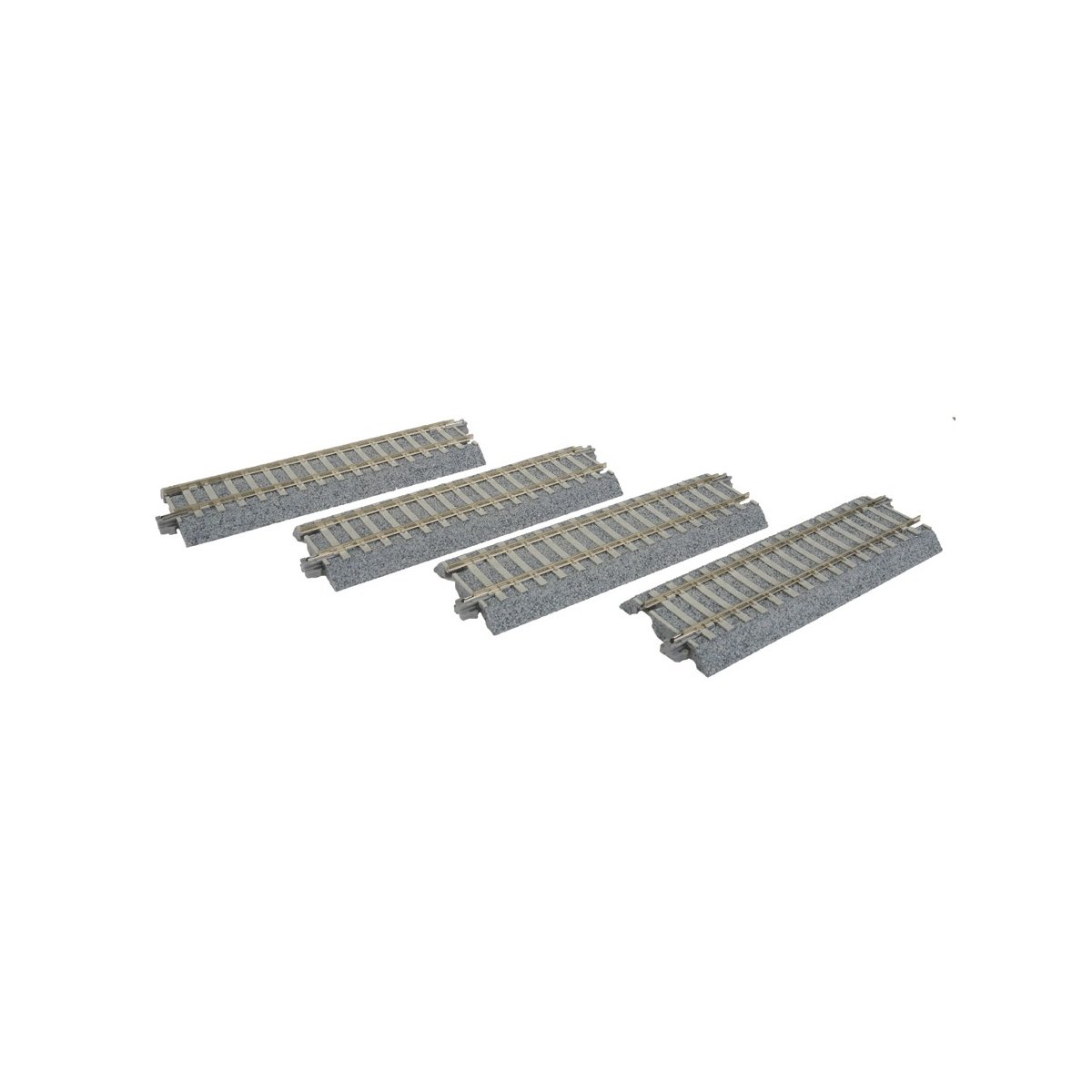 Straight Track w/Concrete Ties - Unitrack -- 4-7/8′ 123mm pkg(4), HO Kato USA Inc 2141