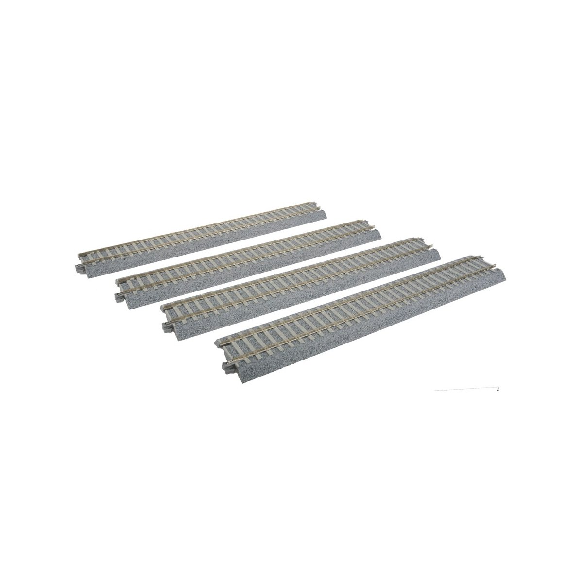 Straight Track w/Concrete Ties - Unitrack -- 9-3/4′ 246mm pkg(4), HO Kato USA Inc 2152