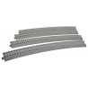 Superelevated Easement Curve Track w/Concrete Ties - Unitrack -- 31-1/8′ 790mm Radius, 22.5 Degree Sections, 1 Each Left & Rig