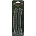 Curved Roadbed Track Section - Unitrack -- 30-Degree, 13-3/4′ 348mm Radius pkg(4), N, Kato USA Inc 20130