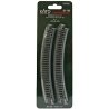 Curved Roadbed Track Section - Unitrack -- 30-Degree, 13-3/4′ 348mm Radius pkg(4), N Kato USA Inc 20130