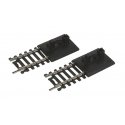 Lighted Bumper 2-Pack -- Code 100 Nickel Silver, HO, Life-Like Products 3008