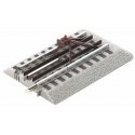 FasTrack(TM) Track w/Roadbed - 3-Rail -- Lighted Bumper 5′ 12.7cm pkg(2), O, Lionel 612035