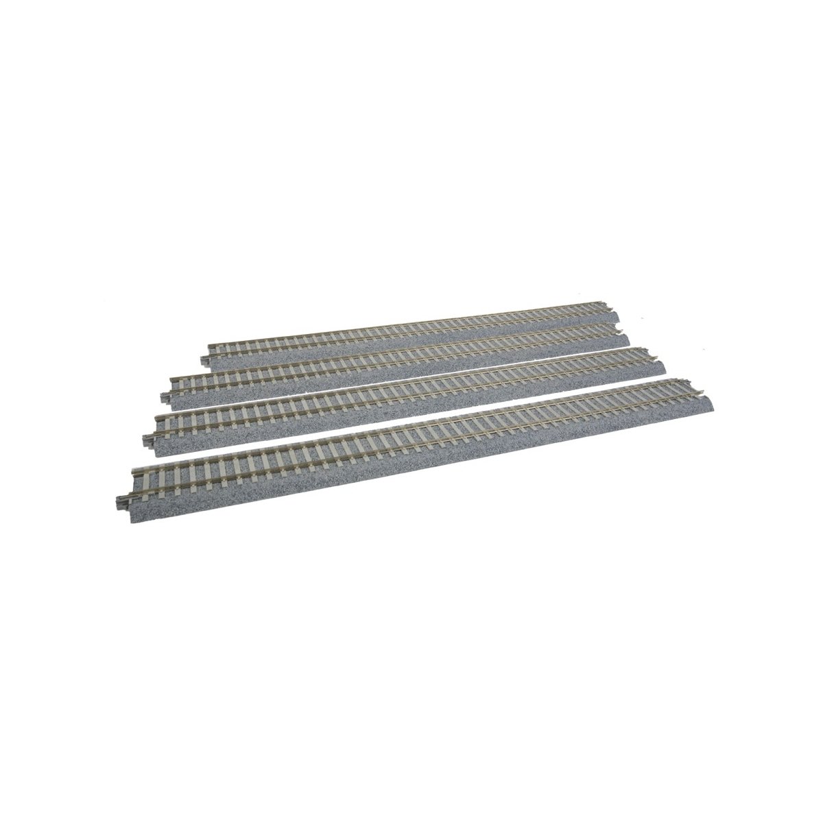 Straight Track w/Concrete Ties - Unitrack -- 14-1/2′ 369mm pkg(4), HO Kato USA Inc 2181