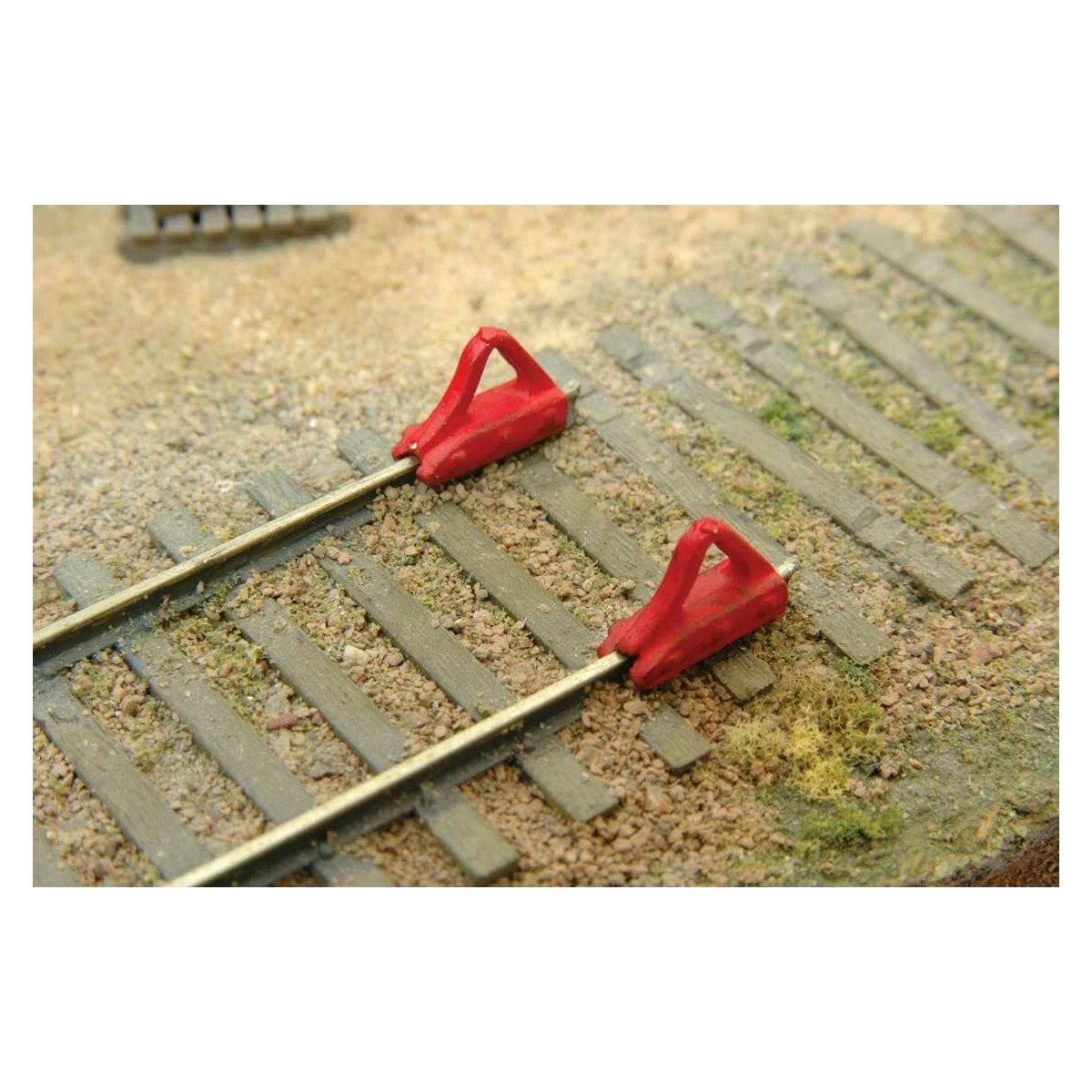 Car Stops -- Unpainted Metal Castings pkg(6), HO Durango Press 206