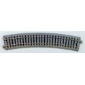 Curved Track 22.5-Degree Radius pkg(4) - Unitrack -- 21-5/8′ 550mm, HO, Kato USA Inc 2210