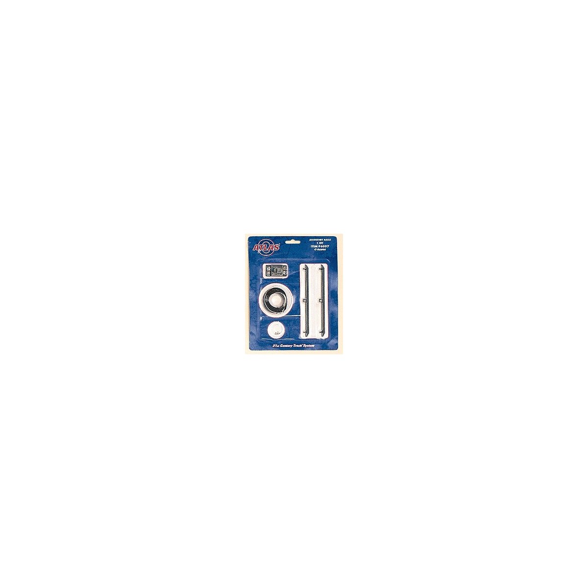 21st Century Track System(TM) Nickel Silver Rail w/Brown Ties - 3-Rail -- Accessory Rails pkg(2), O Atlas O 6097