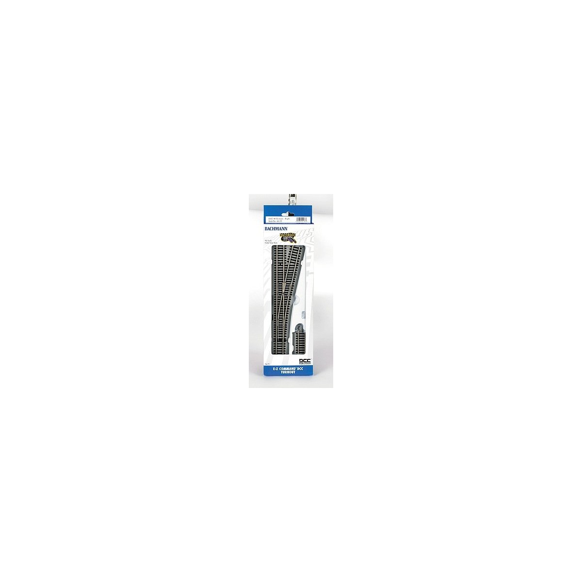 Decoder-Equipped Nickel Silver Turnout - E-Z Track(R) -- 5 Right Hand, HO Bachmann Industries 44133