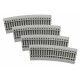 20′ Radius Half-Curve Track - MagneLock -- pkg(4), HO Lionel 8768064