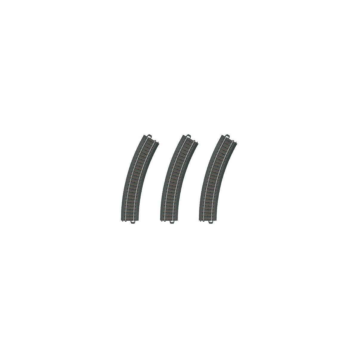 3-Rail C Track - My World -- Curved Sections pkg(3) 14-3/16′ 36cm Radius R1 30 Deg. (12 Sections Circ, HO Marklin, Inc 20130