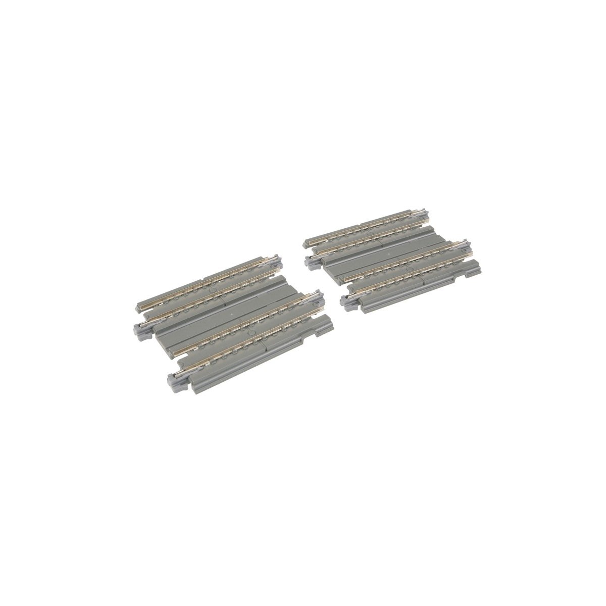 Straight Double Concrete Slab Track - Unitrack -- 2-7/16′ 6.2cm pkg(2), N Kato USA Inc 20044
