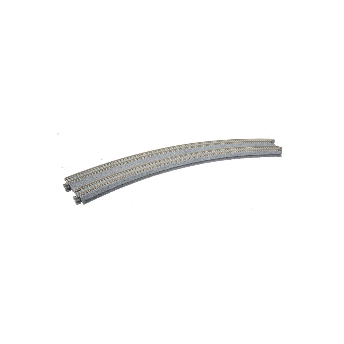 Curved Double Concrete Tie Superelevated Track - Unitrack -- 18-7/8 & 17-5/8′ 480 & 447mm Radius 22.5-Degree Sections pkg(2), 