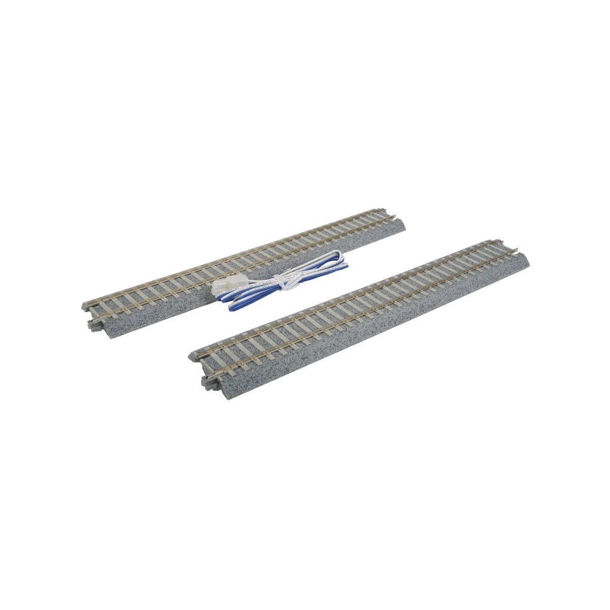 Straight Feeder Track w/Concrete Ties - Unitrack -- With Feeder Cable 9-3/4′ 246mm, HO Kato USA Inc 2153