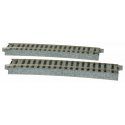 Curved Track - 2 Pieces -- Right 867mm (34-1/8′) 10-Degree, HO, Kato USA Inc 2290
