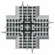 FasTrack(TM) Track w/Roadbed - 3-Rail -- 90-Degree Crossing, O Lionel 612019