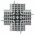 FasTrack(TM) Track w/Roadbed - 3-Rail -- 90-Degree Crossing, O, Lionel 612019
