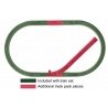 FasTrack(TM) Siding Track Pack - 3-Rail -- Includes 3 10′ Straights, 1 Manual Turnout, 5′ Uncoupler Section & Bumper, O Lion