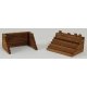 Wood Track Bumpers - Kit (Laser-Cut Architectural Card) -- pkg(2), HO GCLaser 1182