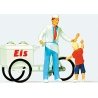 Ice Cream Man & Child, HO, Preiser Kg 28126