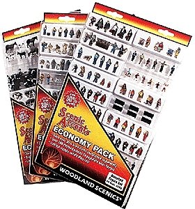 Scenic Accents(R) Economy Figure Packs -- Over 100 Figures, HO, Woodland Scenics 2053