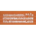 Working People Unpainted Figure Set -- pkg(70), N, Preiser Kg 79009