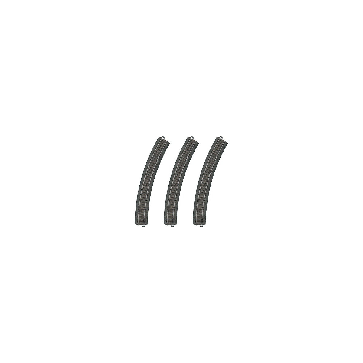 3-Rail C Track - My World -- Curved Sections pkg(3) 20-1/4′ 51.5cm Radius R3 30-Deg (12 Sections Circl, HO Marklin, Inc 20330
