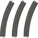 3-Rail C Track - My World -- Curved Sections pkg(3) 20-1/4′ 51.5cm Radius R3 30-Deg (12 Sections Circl, HO, Marklin, Inc 2033