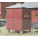 B&O Fire Hose House 6-Pack -- Laser-Cut Wood Kit - 6 x 6 Scale Feet, HO, B.T.S. 27750