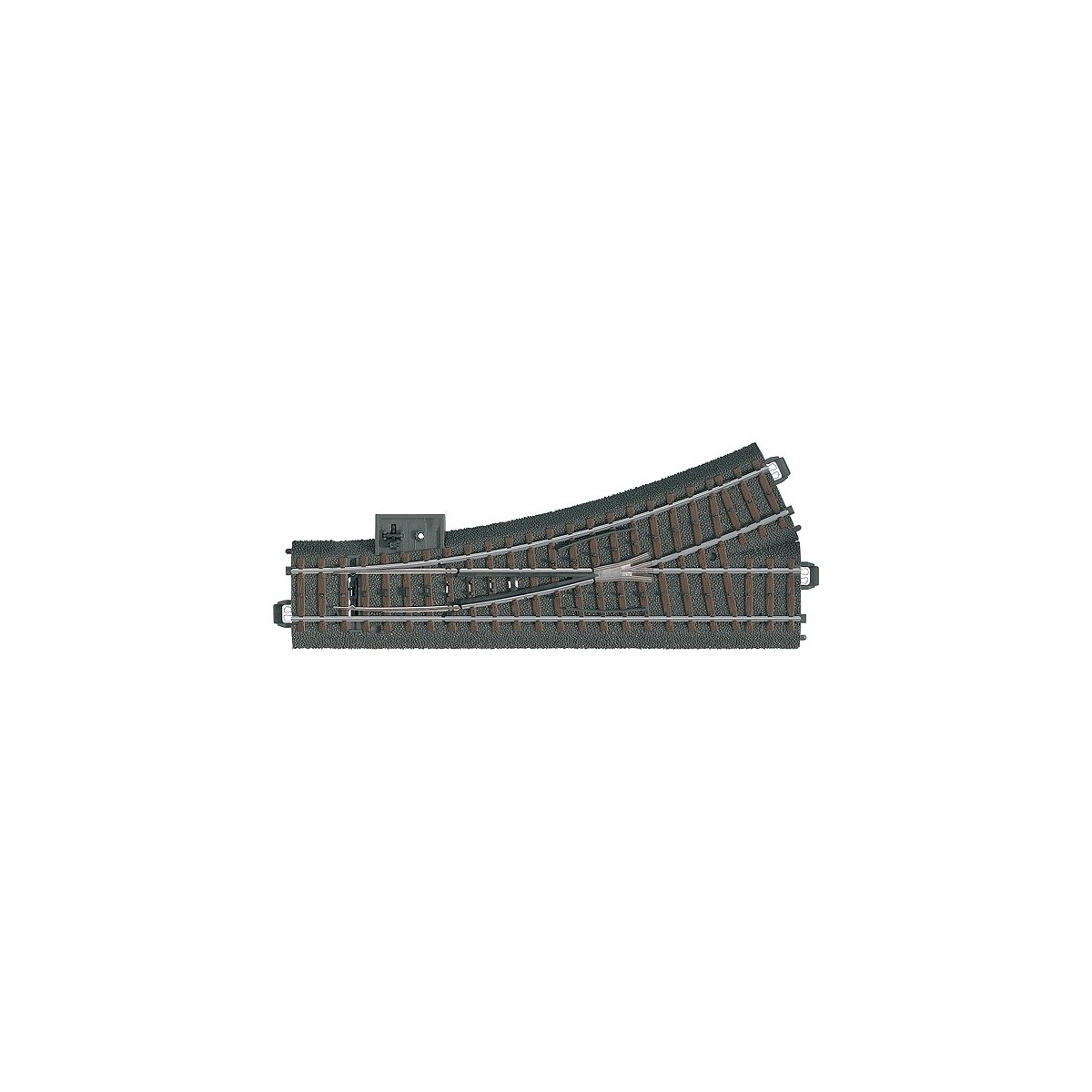 3-Rail C Track - My World -- Manual Turnout - Left-Hand, HO Marklin, Inc 20611