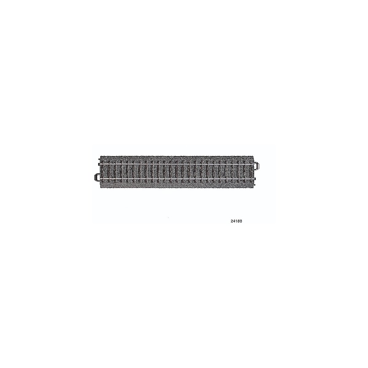 3-Rail Straight C-Track -- 7-13/32′ 18.8cm, HO Marklin, Inc 24188